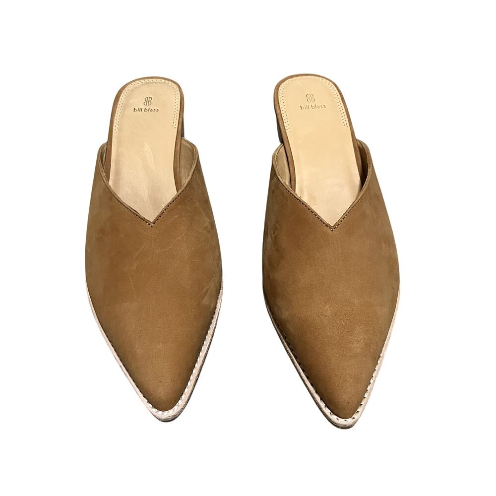 Bill Blass Taj Mules Suede Heels US 10